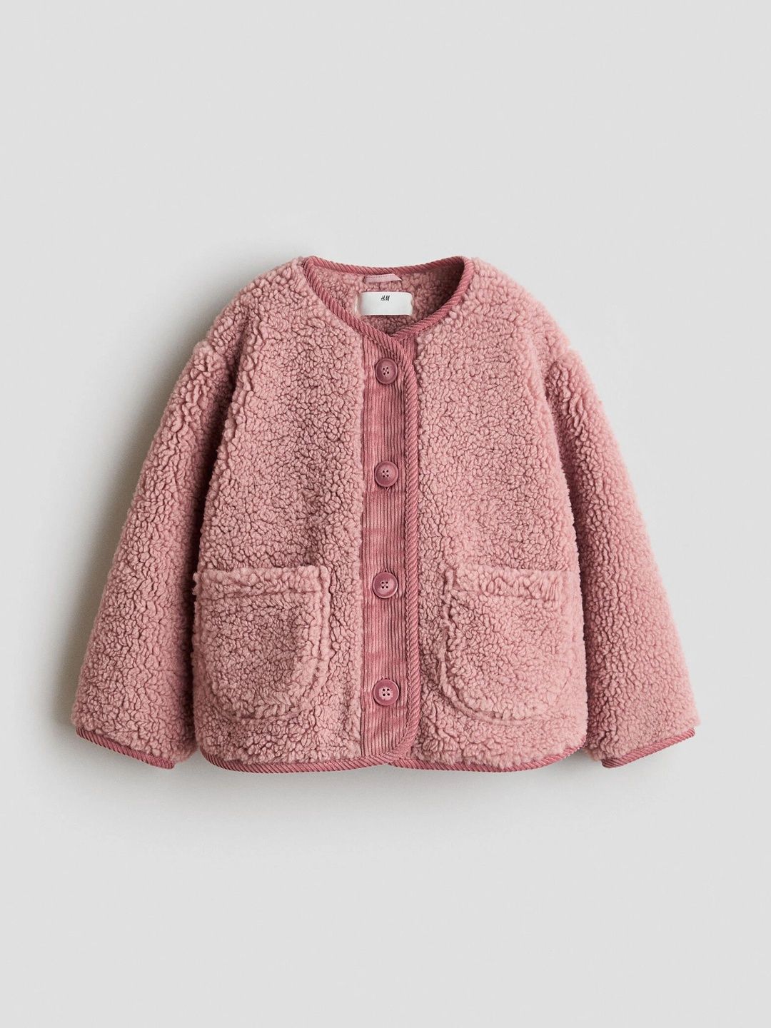 H&M Girls Corduroy-Detail Teddy Jacket-picture-44