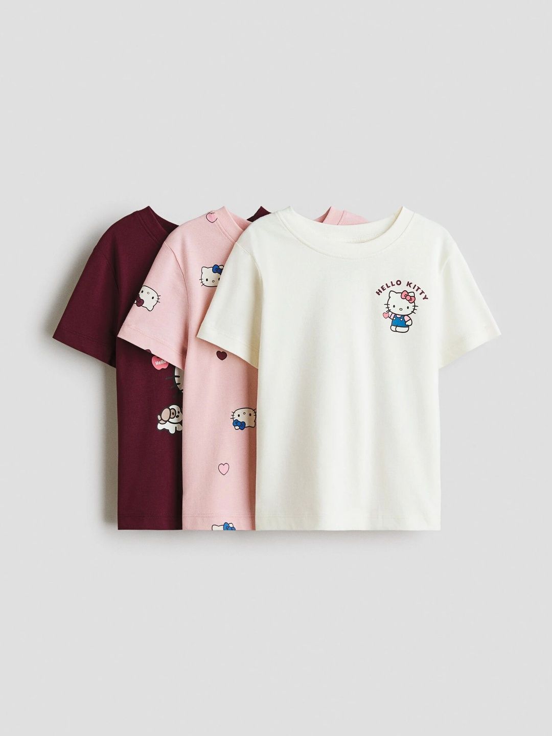 H&M Girls 3-Pack Printed Jersey Tops-image-2