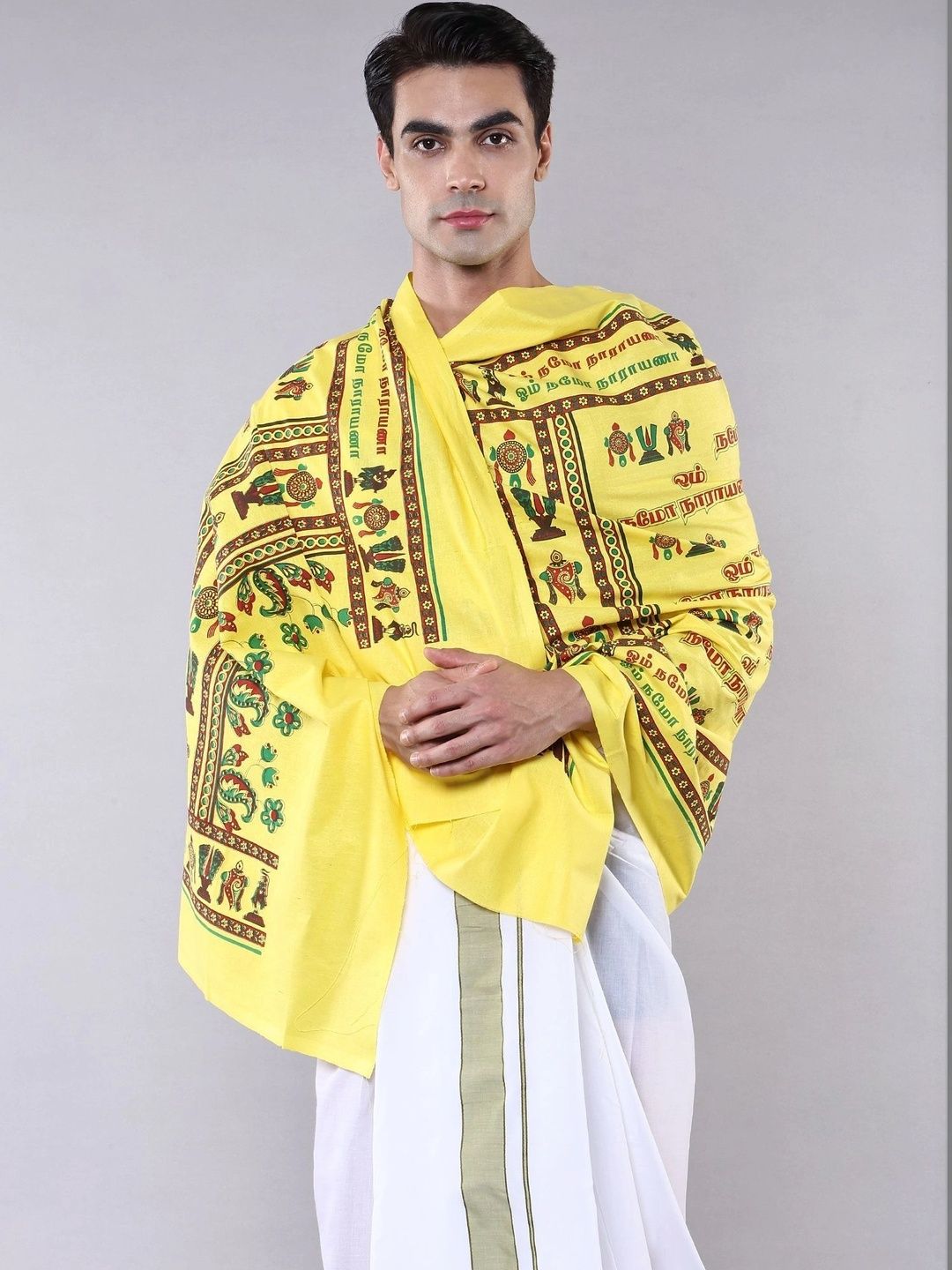 Exotic India Unisex Ethnic Motifs Printed Shawl-picture-12