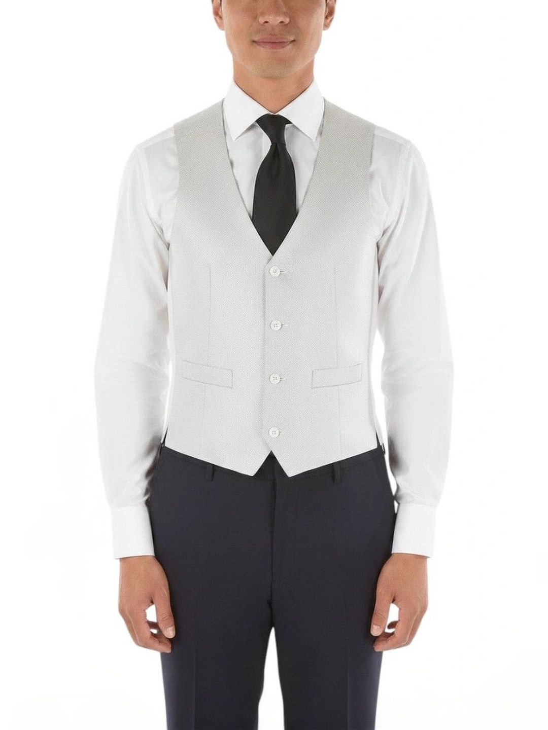 Corneliani Grey V Neck Waistcoat-picture-52