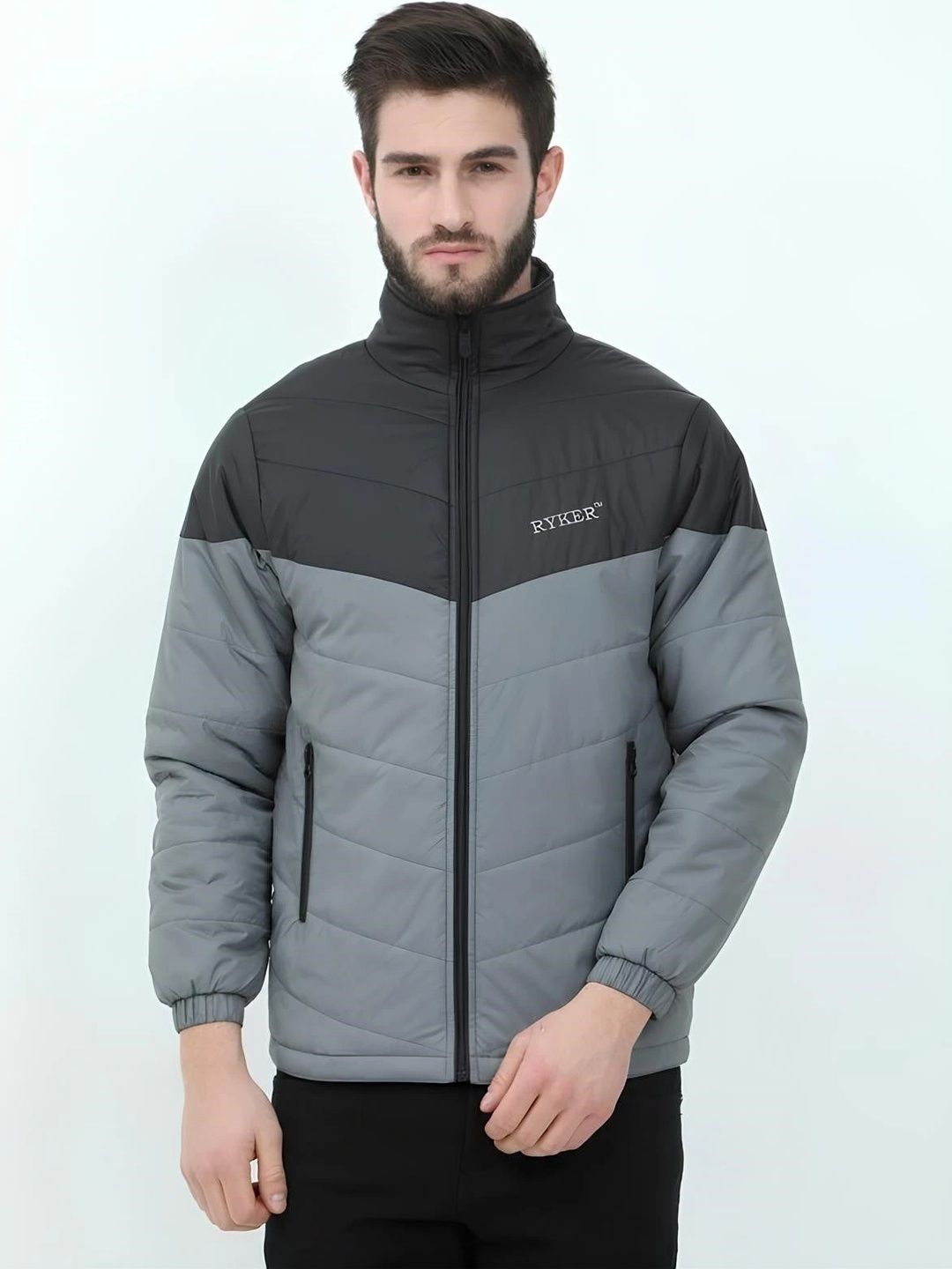 RYKER Men Colourblocked Lightweight Puffer Jacket-picture-25