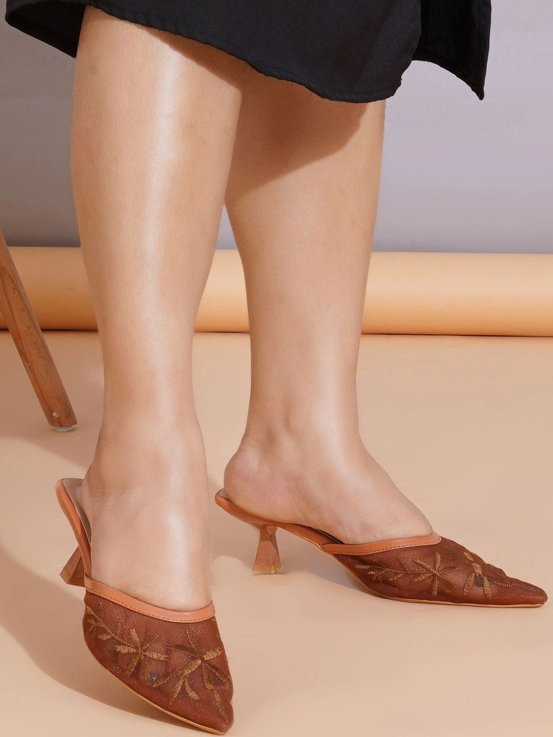 SELFIEE Party Slim Heeled Mules-picture-12
