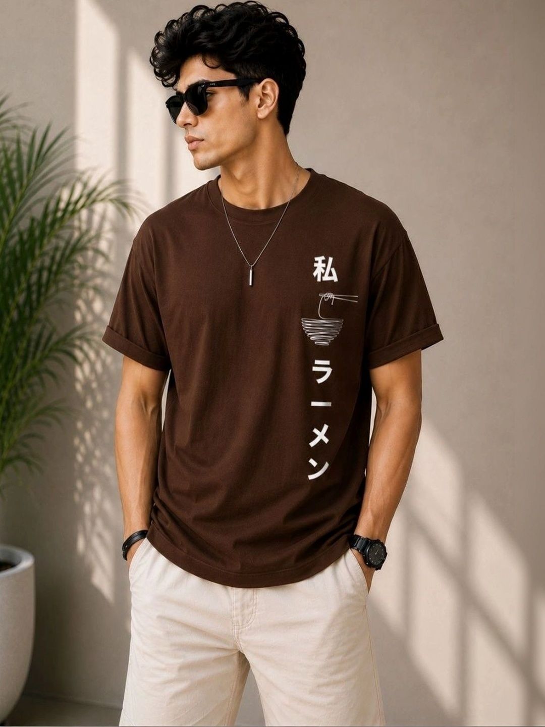 MOSSMOOR Men Typography Printed Roll-Up Sleeves T-shirt-picture-36
