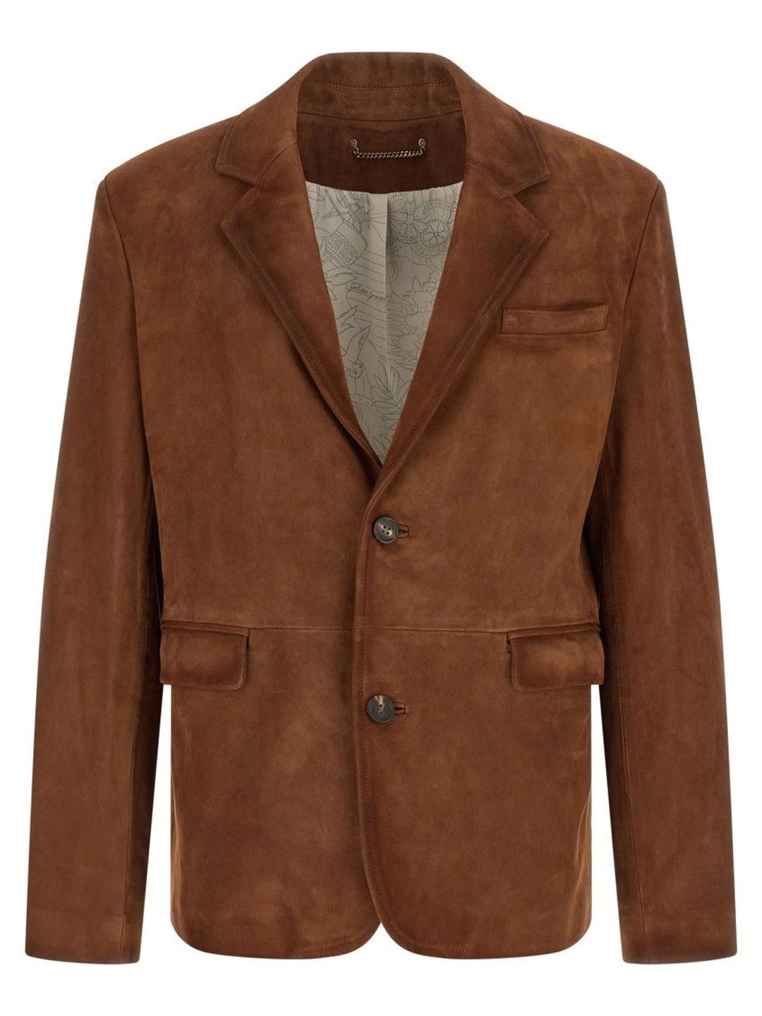 Golden Goose Brown Solid Notched Lapel Blazer-picture-37