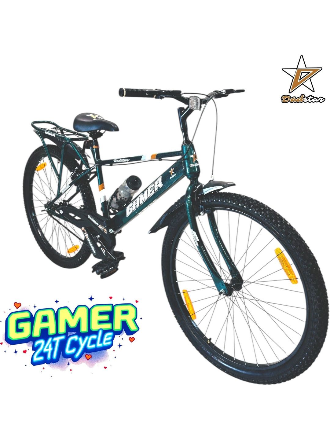 DADSTAR GAMER Patterned Glossy Bicycle - 24 Inch-image-14