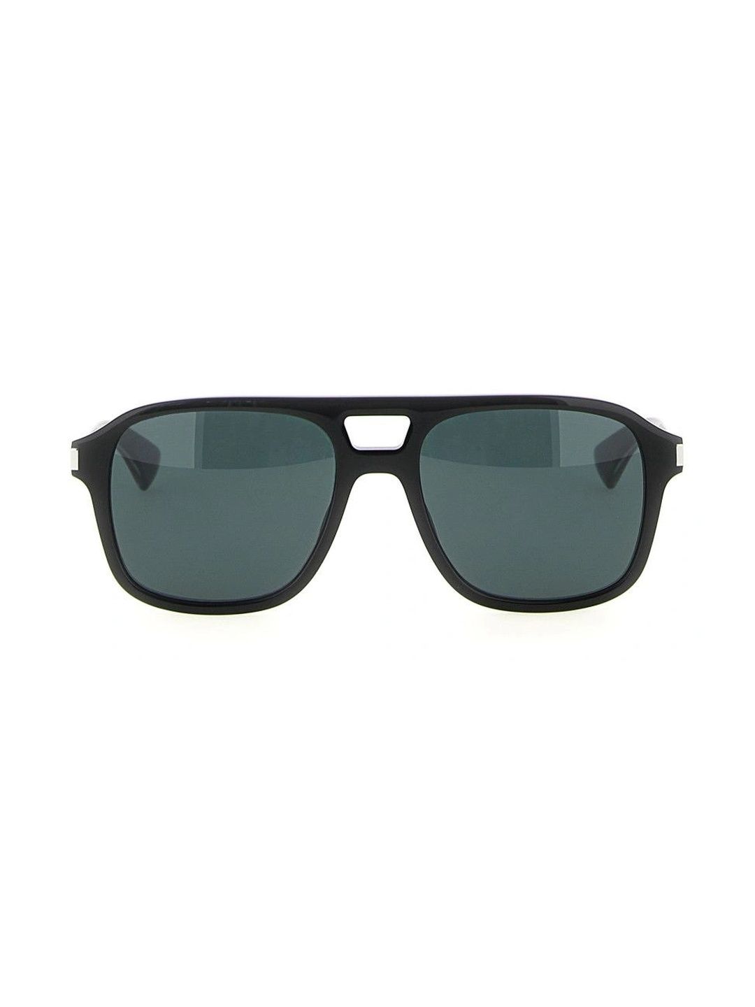 Saint Laurent Men Grey Lens & Black Aviator Sunglasses with-picture-37