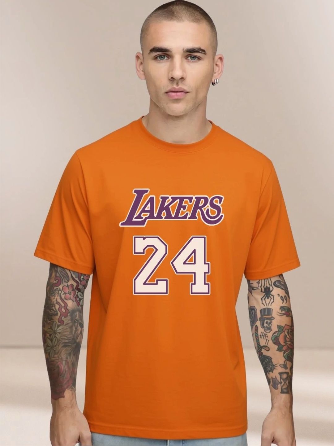 MEG FASHION Men Los Angeles Lakers Printed T-shirt-picture-13