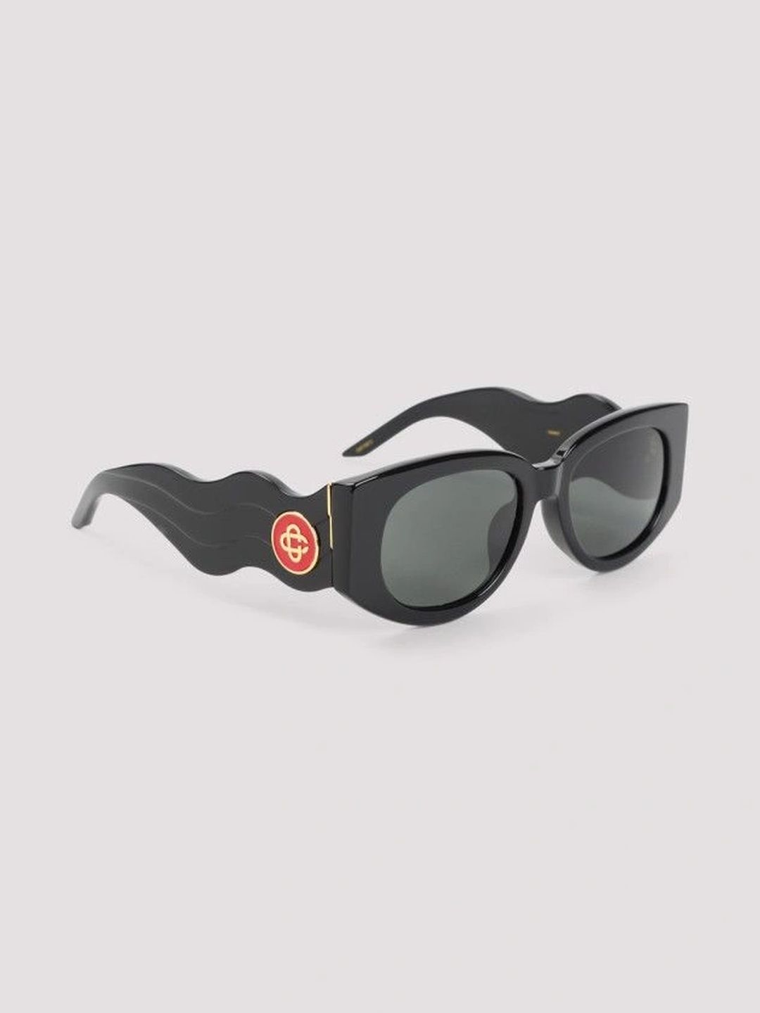 Casablanca Men Grey Lens & Black Rectangle Sunglasses with-picture-1