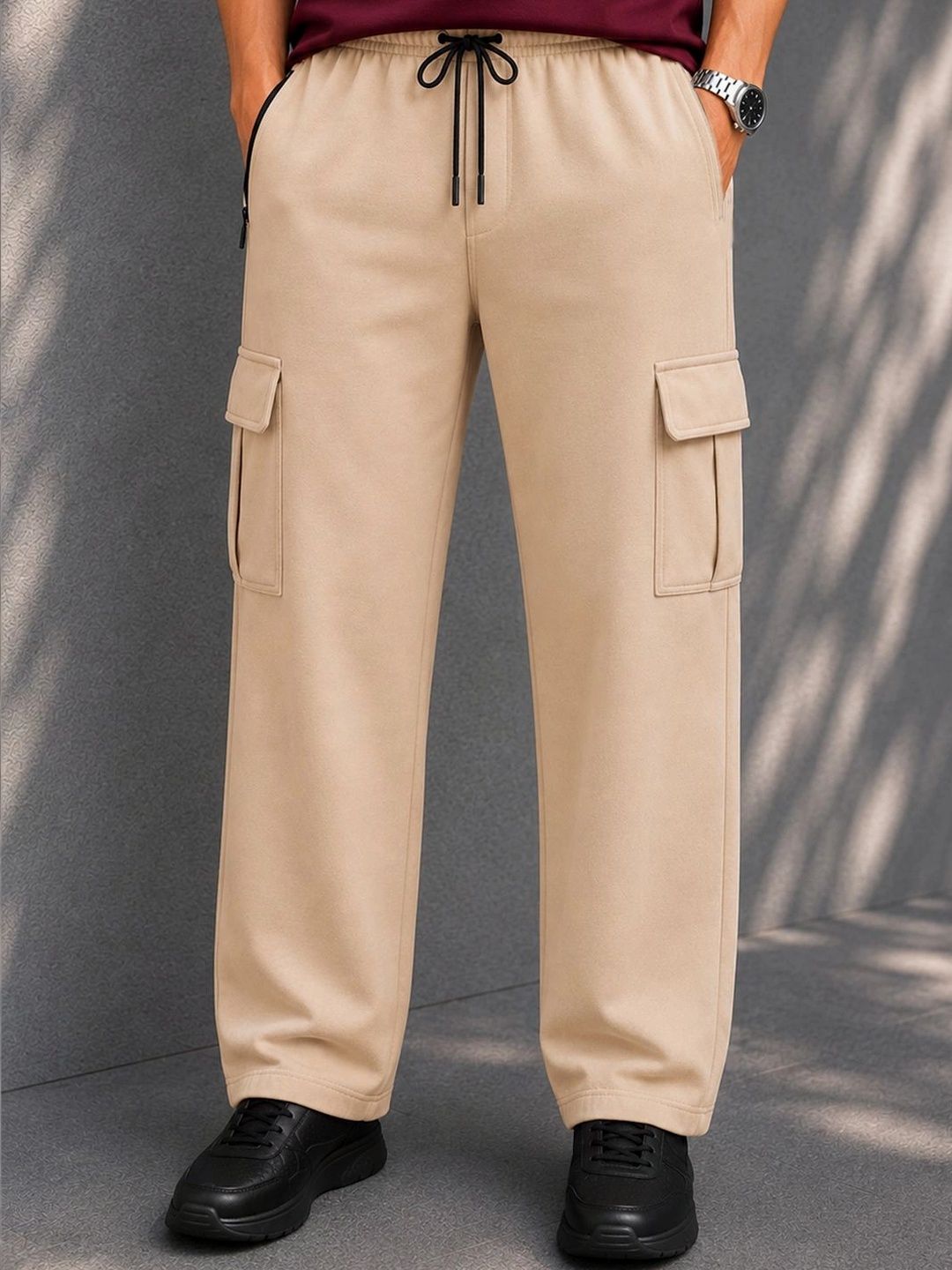RETWE Men Relaxed Fit Cargos-picture-19