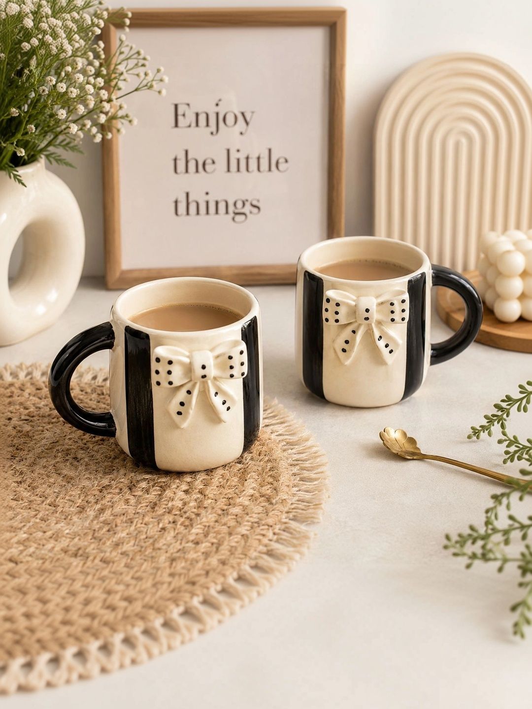Lupaava Multicoloured Crafted Ceramics Printed Ceramic Glossy Mugs Set of Cups and Mugs-picture-16