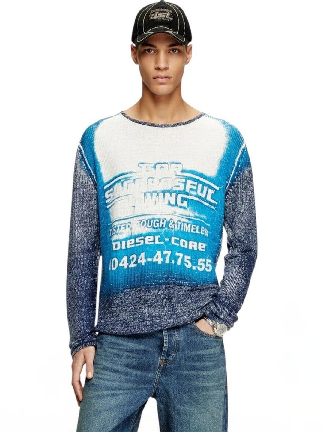 DIESEL Men Typography Printed Pullover-picture-34