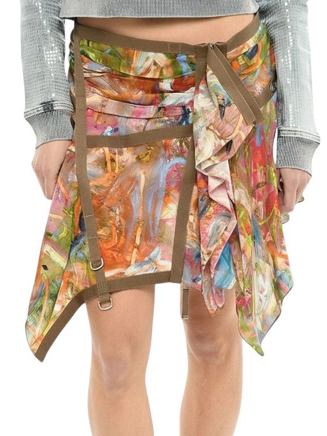 DIESEL Women Abstract Mini Wrap Skirt-picture-27