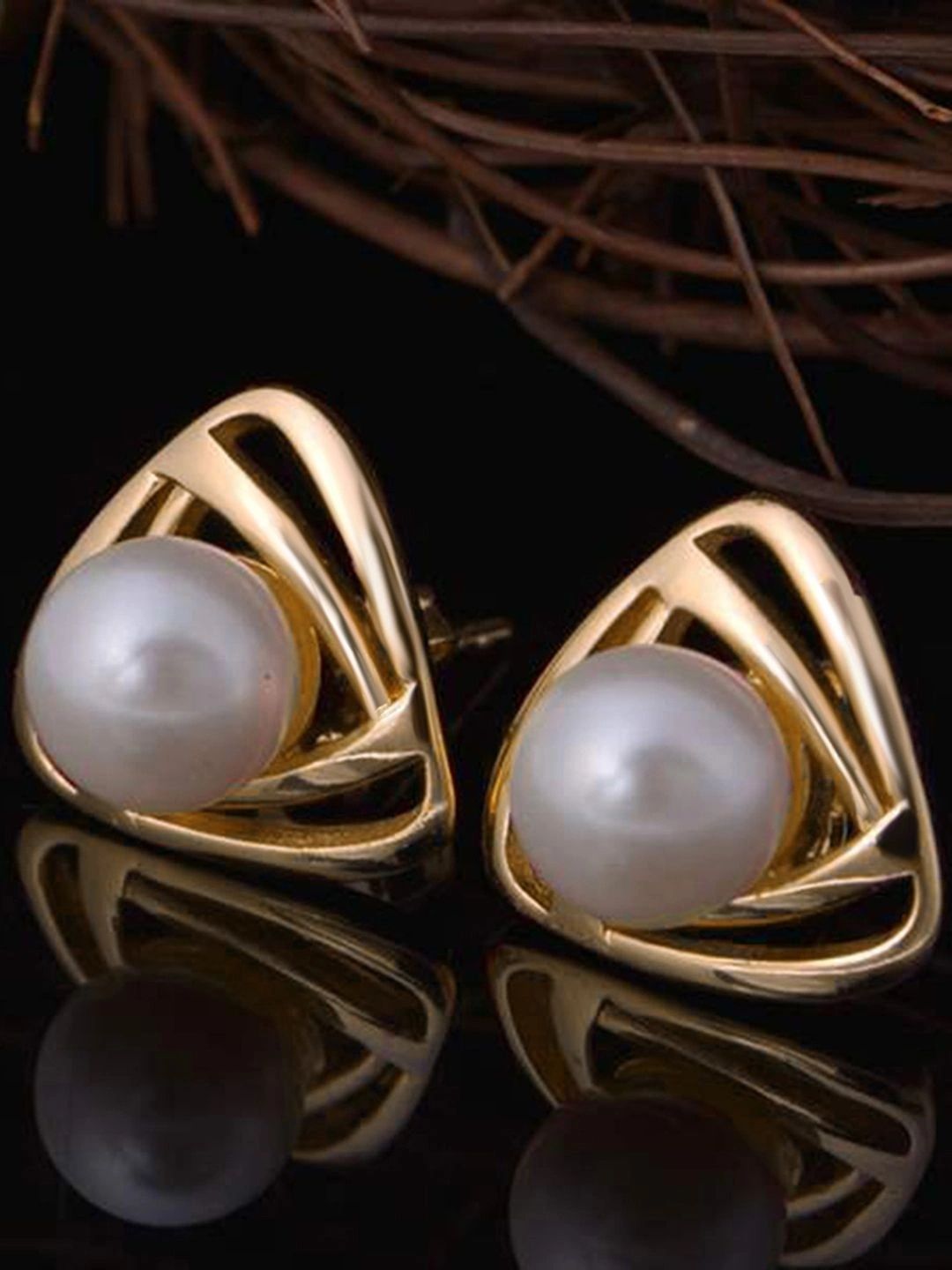Peora Triangular Studs Earrings-picture-34