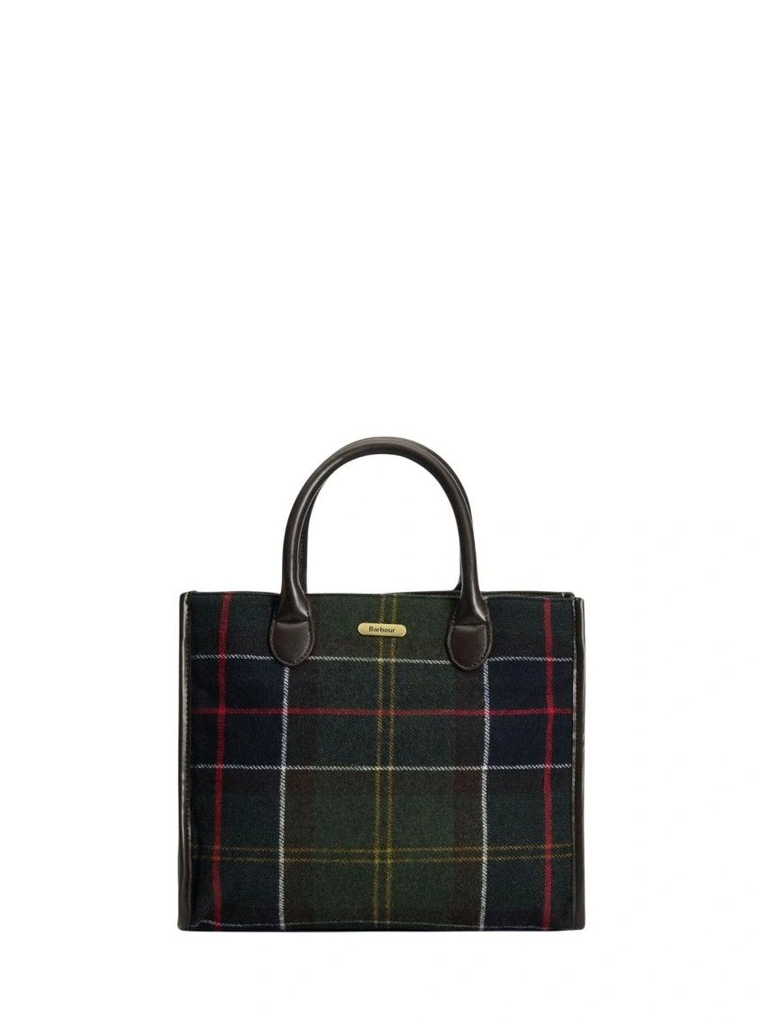 Barbour Checked Structured Handheld Bag with-picture-6