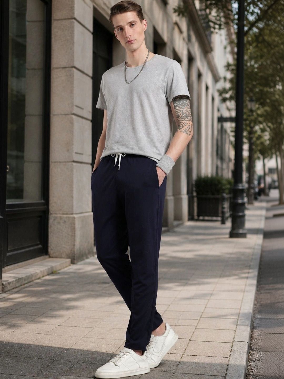 SZN Men Solid Regular Fit Training Track Pants-picture-52