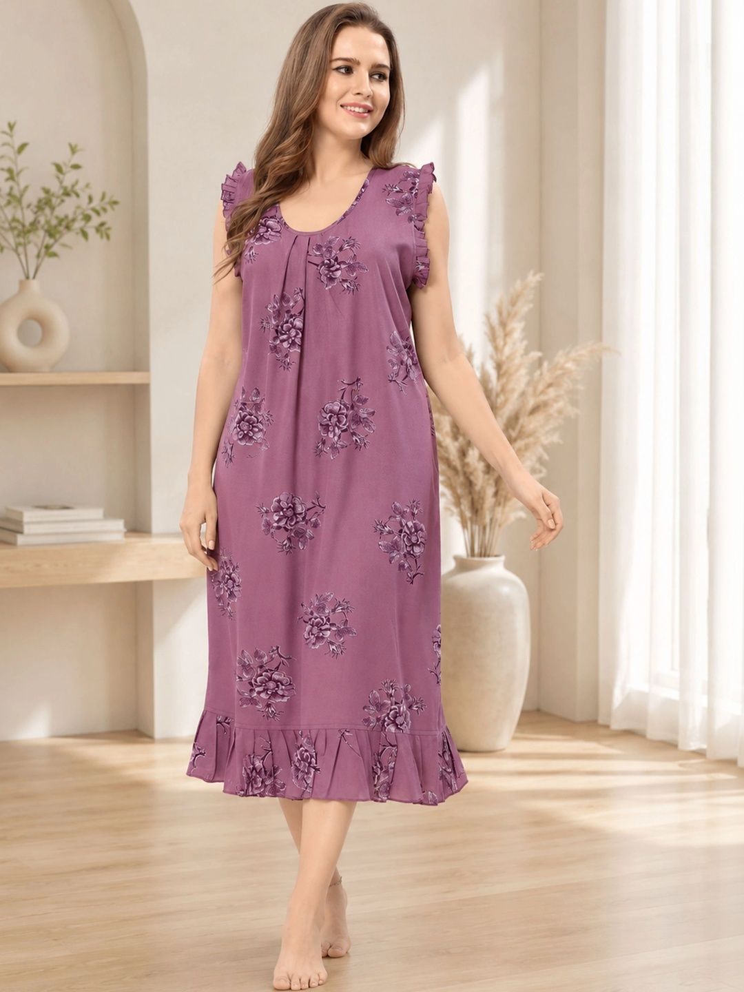 Cloud Soft Printed Nightdress-image-24
