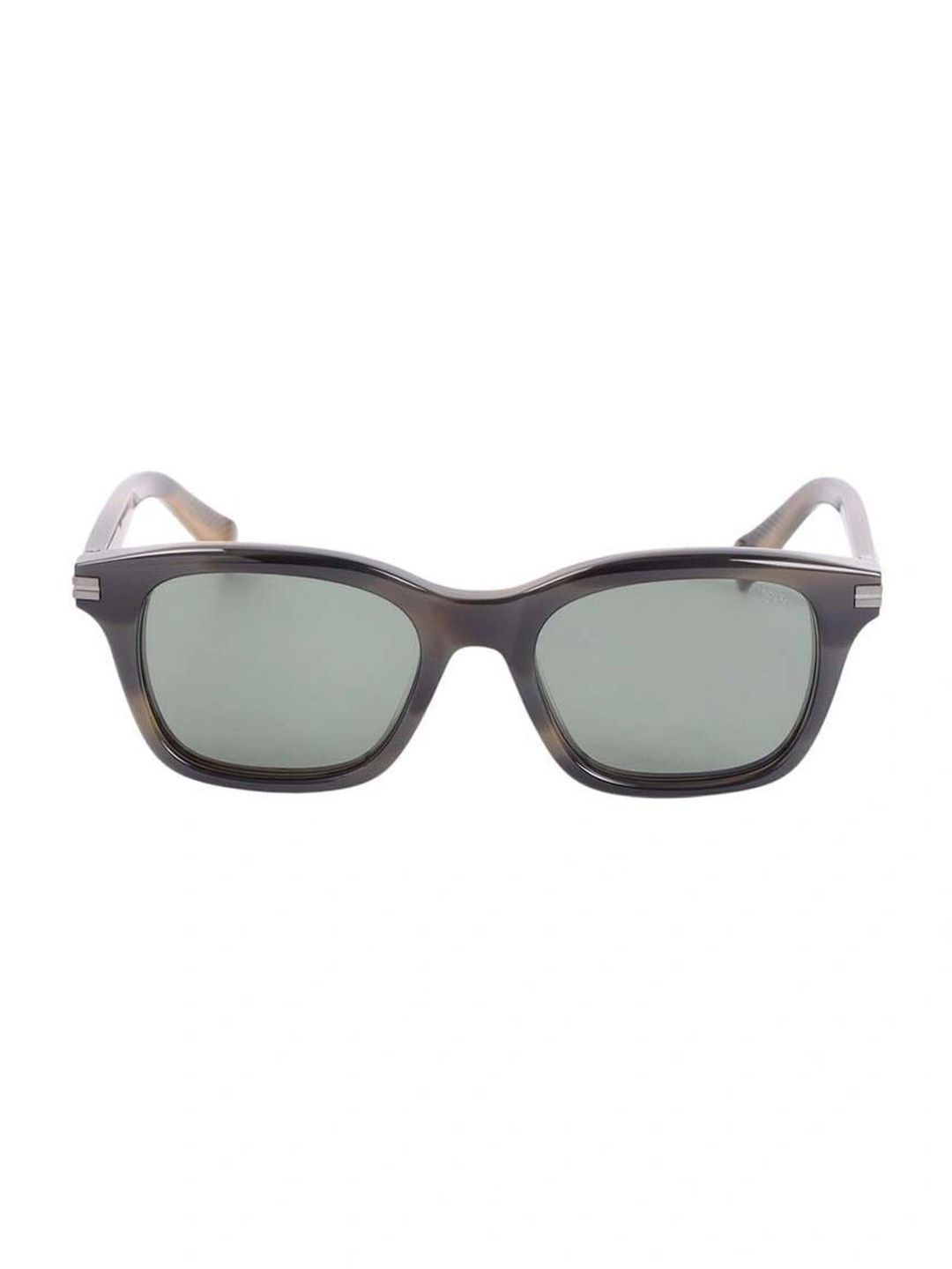Zegna Men Green Lens & Brown Rectangle Sunglasses with-image-29