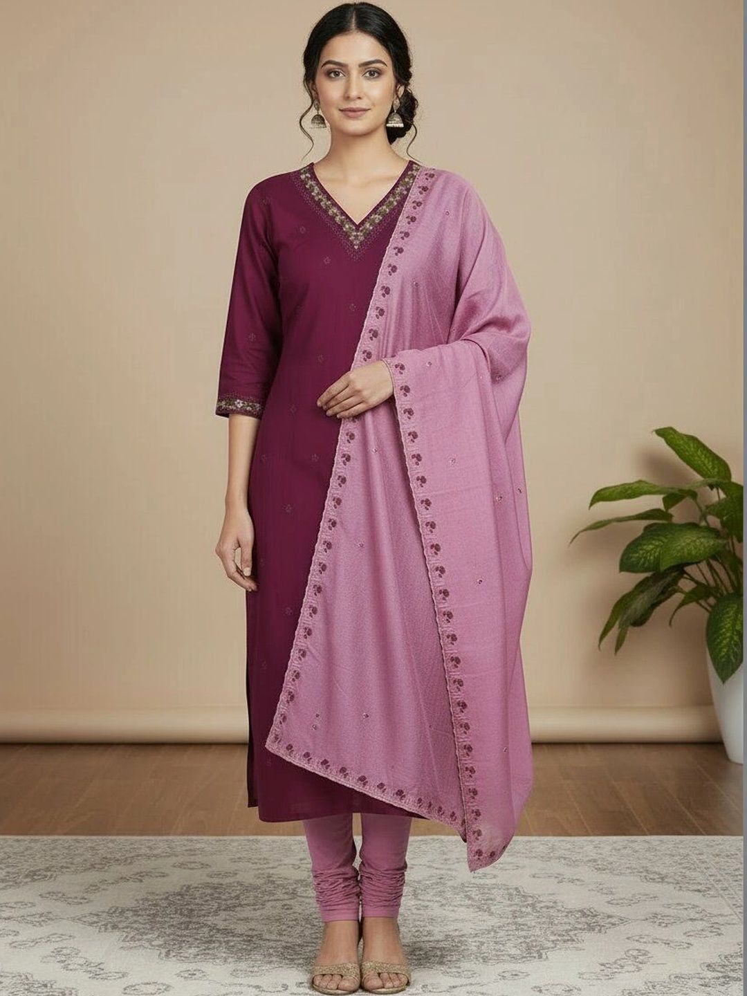 Haranozy Embroidered Pure Silk Semi-Stitched Dress Material-picture-41