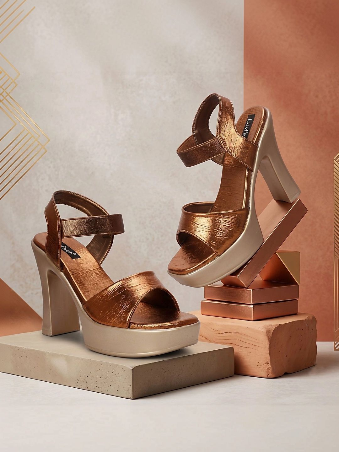 Luvfeet Textured Party Block Sandals-picture-55