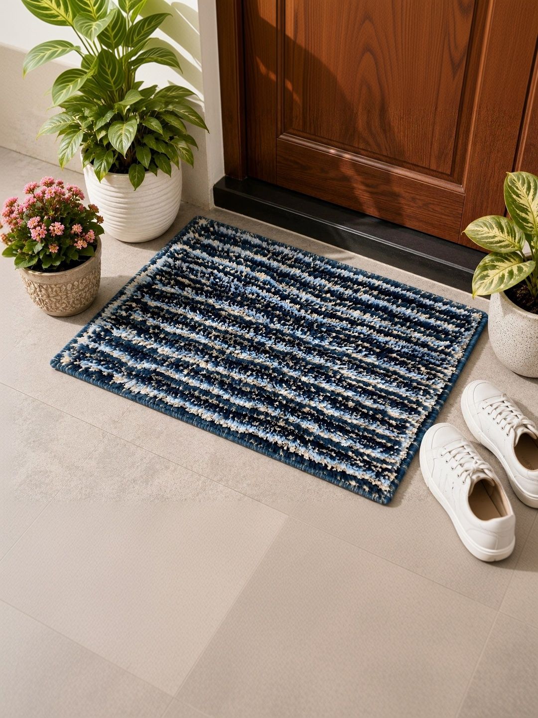 AaHo Decor Blue Striped High Absorbent Doormats-picture-21