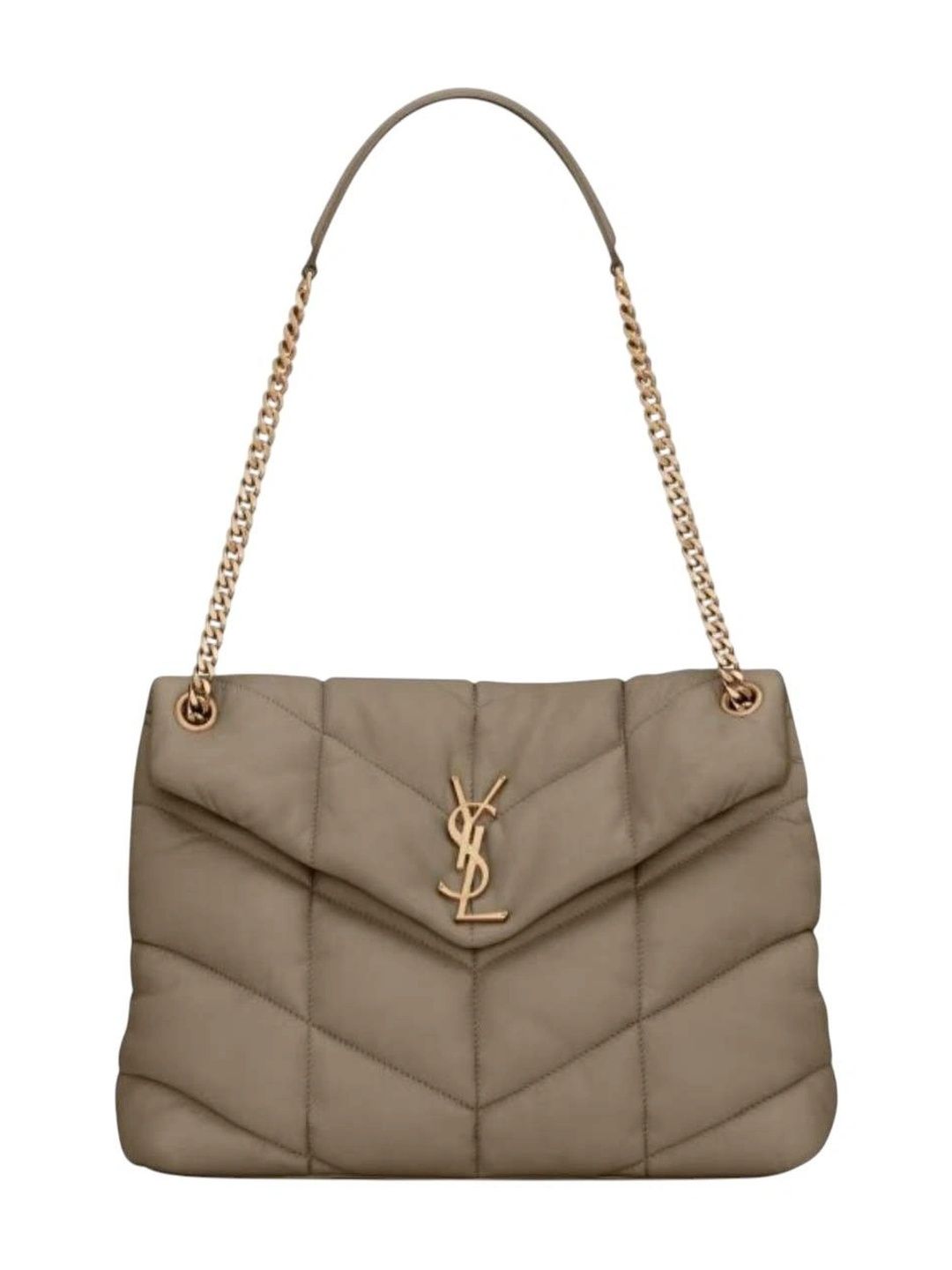 Saint Laurent Leather Structured Shoulder Bag with Quilted-picture-49
