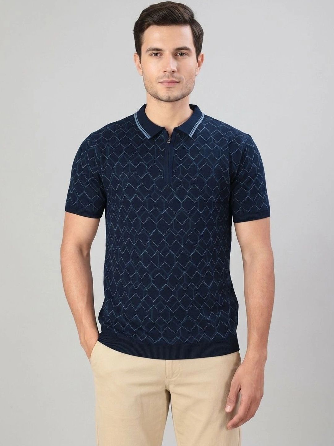 R.Code by The Roadster Life Co. Men Printed Polo Collar T-shirt-picture-45