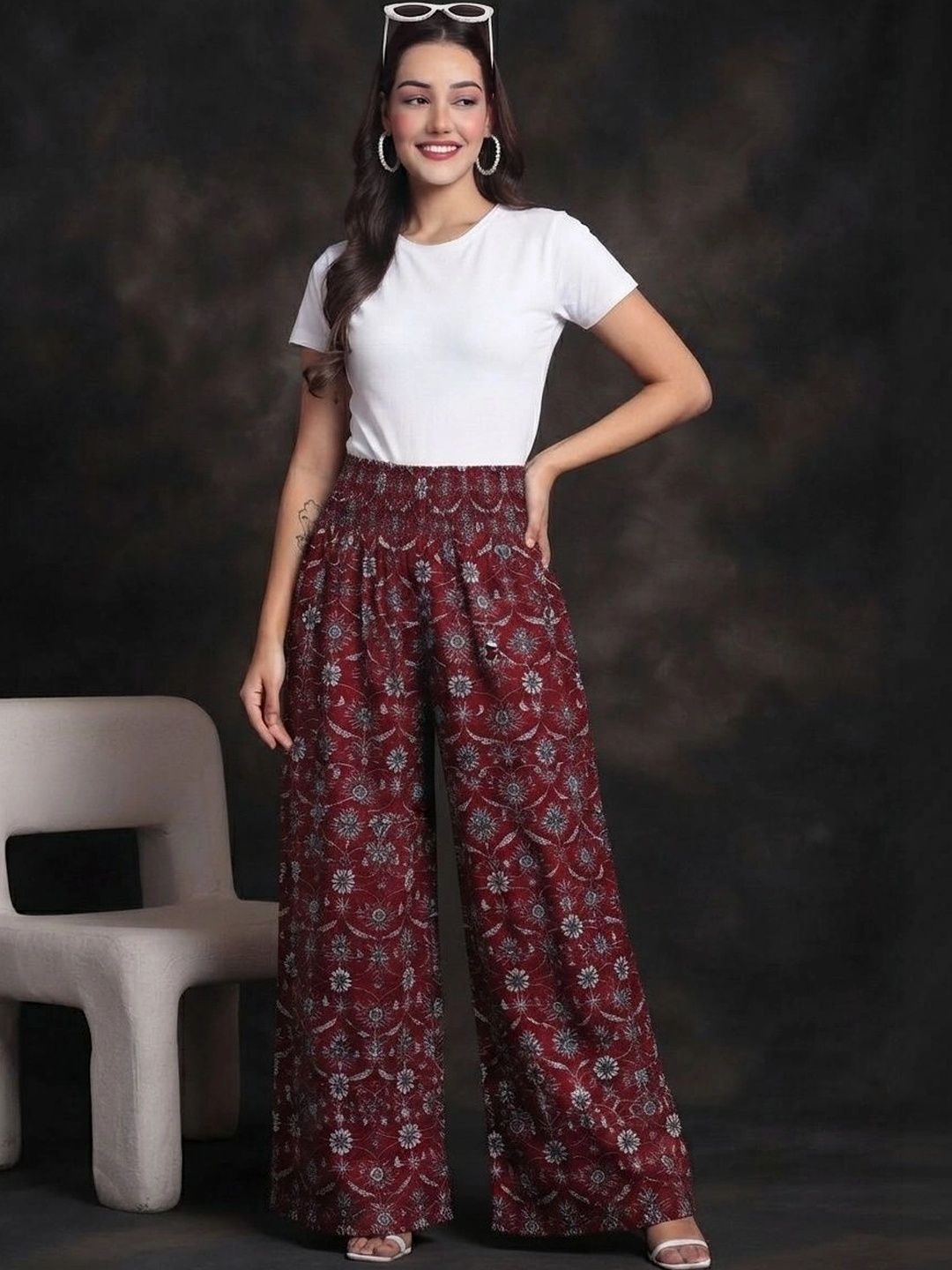 PRESHA Women Floral Printed Ethnic Palazzos-picture-33