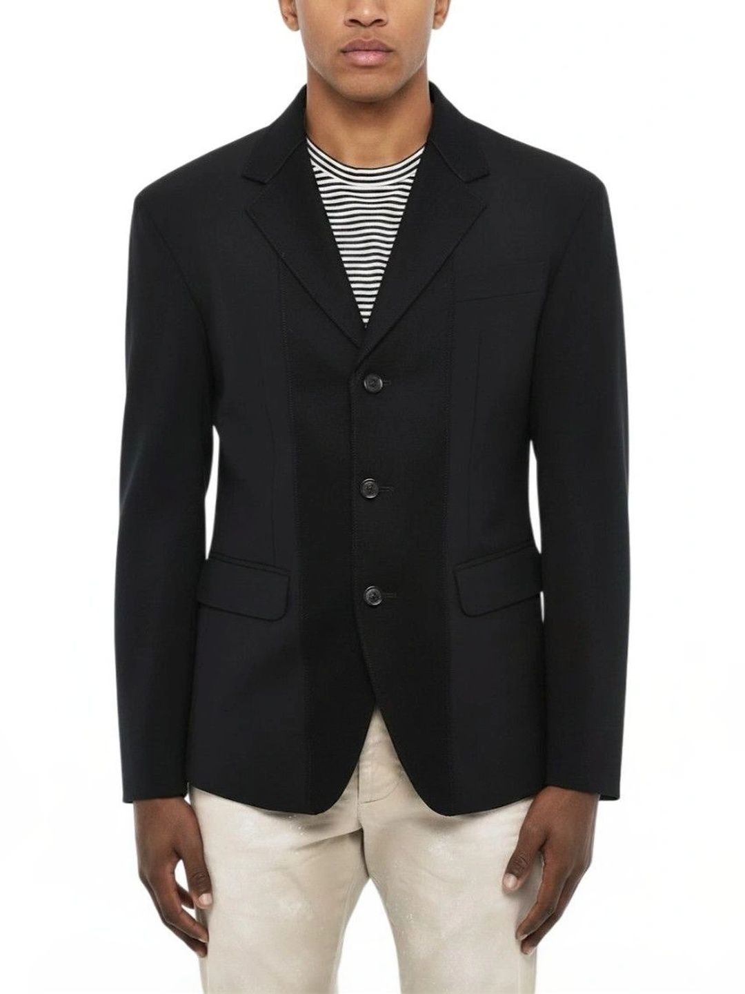 Dsquared2 Blue Solid Notched Lapel Blazer-picture-50
