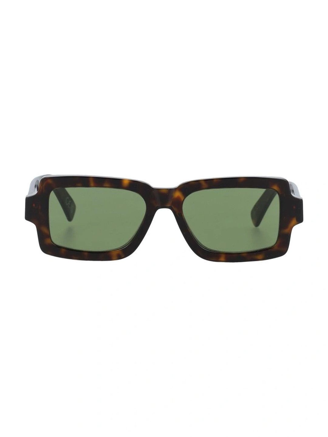 Retrosuperfuture Unisex Green Lens & Brown Rectangle Sunglasses with-image-25