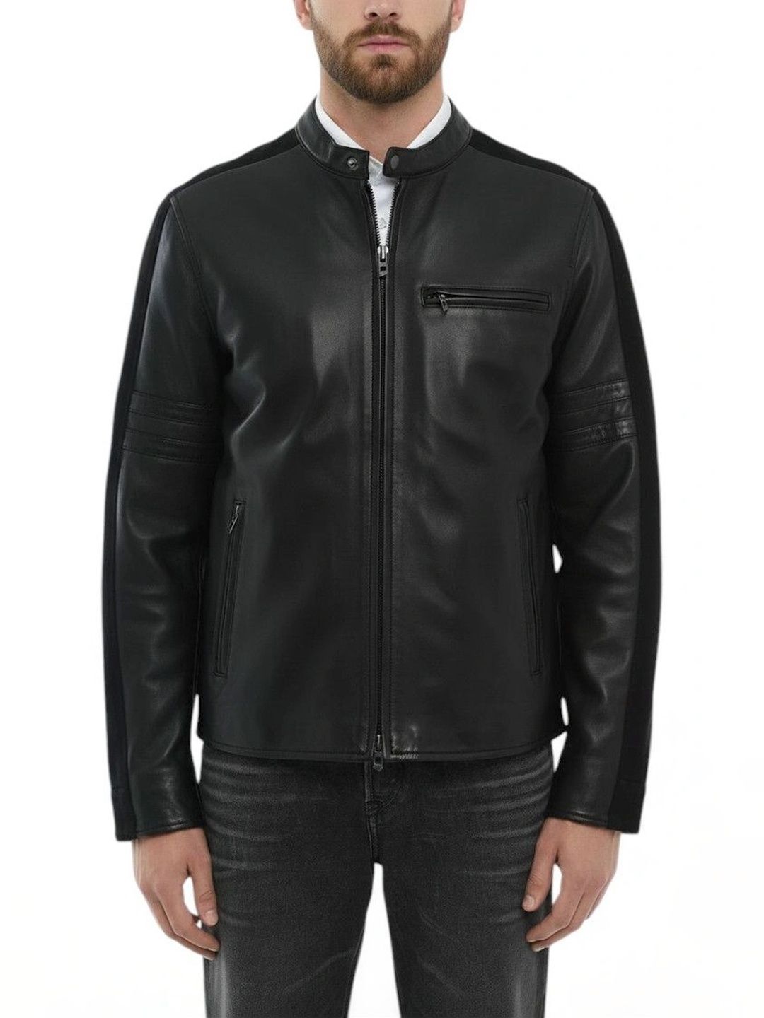 diesel Black Mandarin Collar Jacket-picture-29