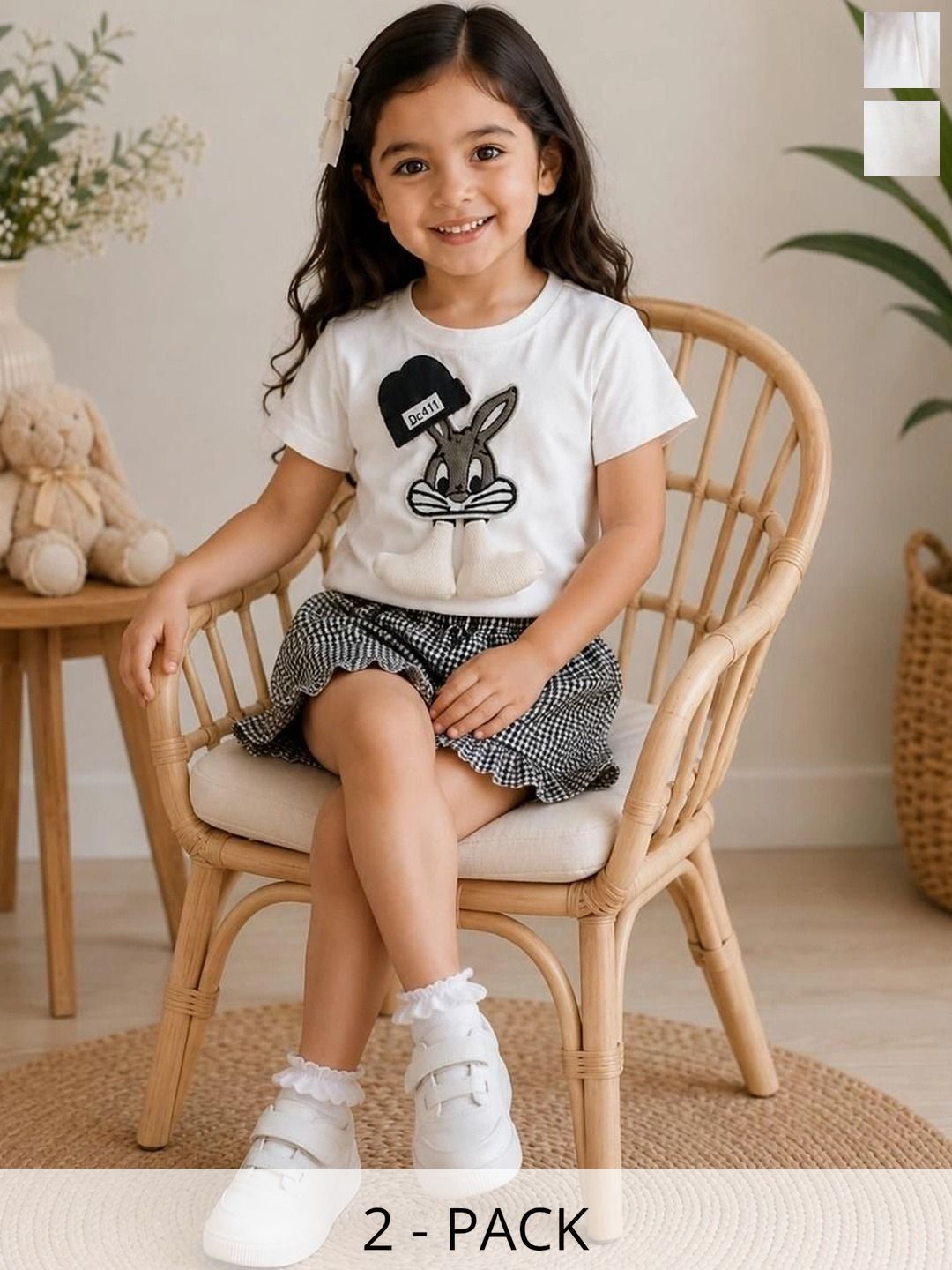 S B STAR UNISEX Girls Embellished T-shirt with Shorts-picture-24