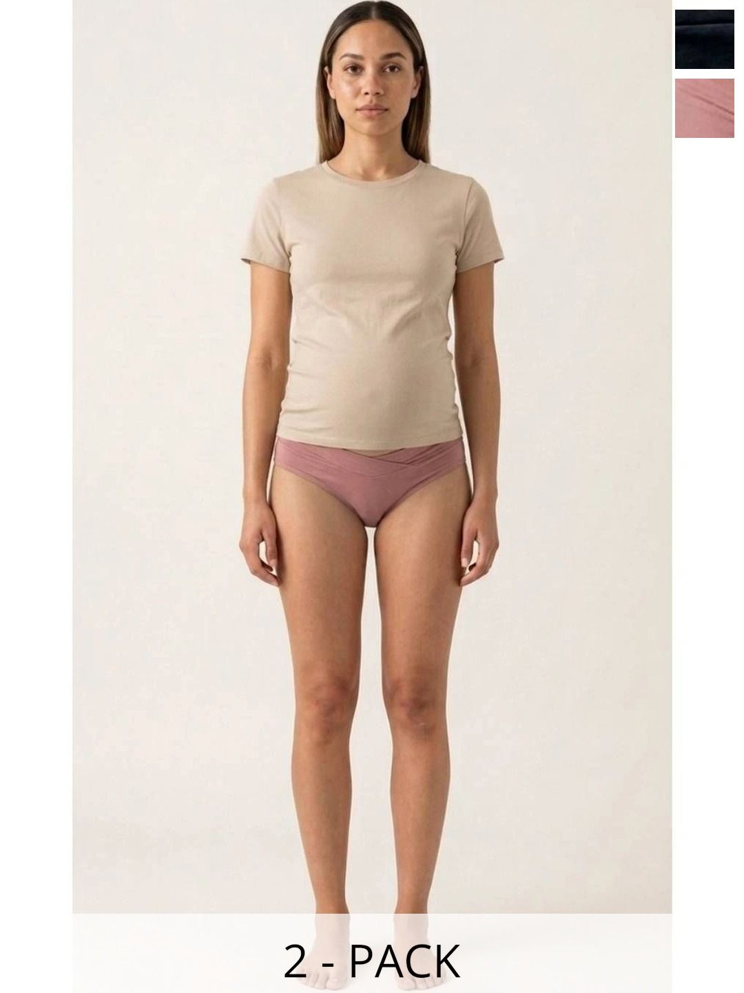 TRENDER Women Pack of 2 Assorted Cotton Maternity Briefs-image-24
