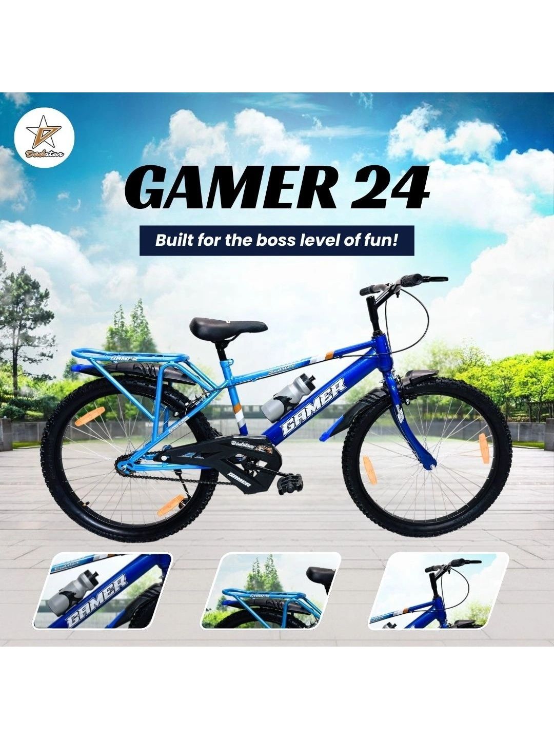 DADSTAR GAMER Patterned Glossy Bicycle - 24 Inch-picture-13