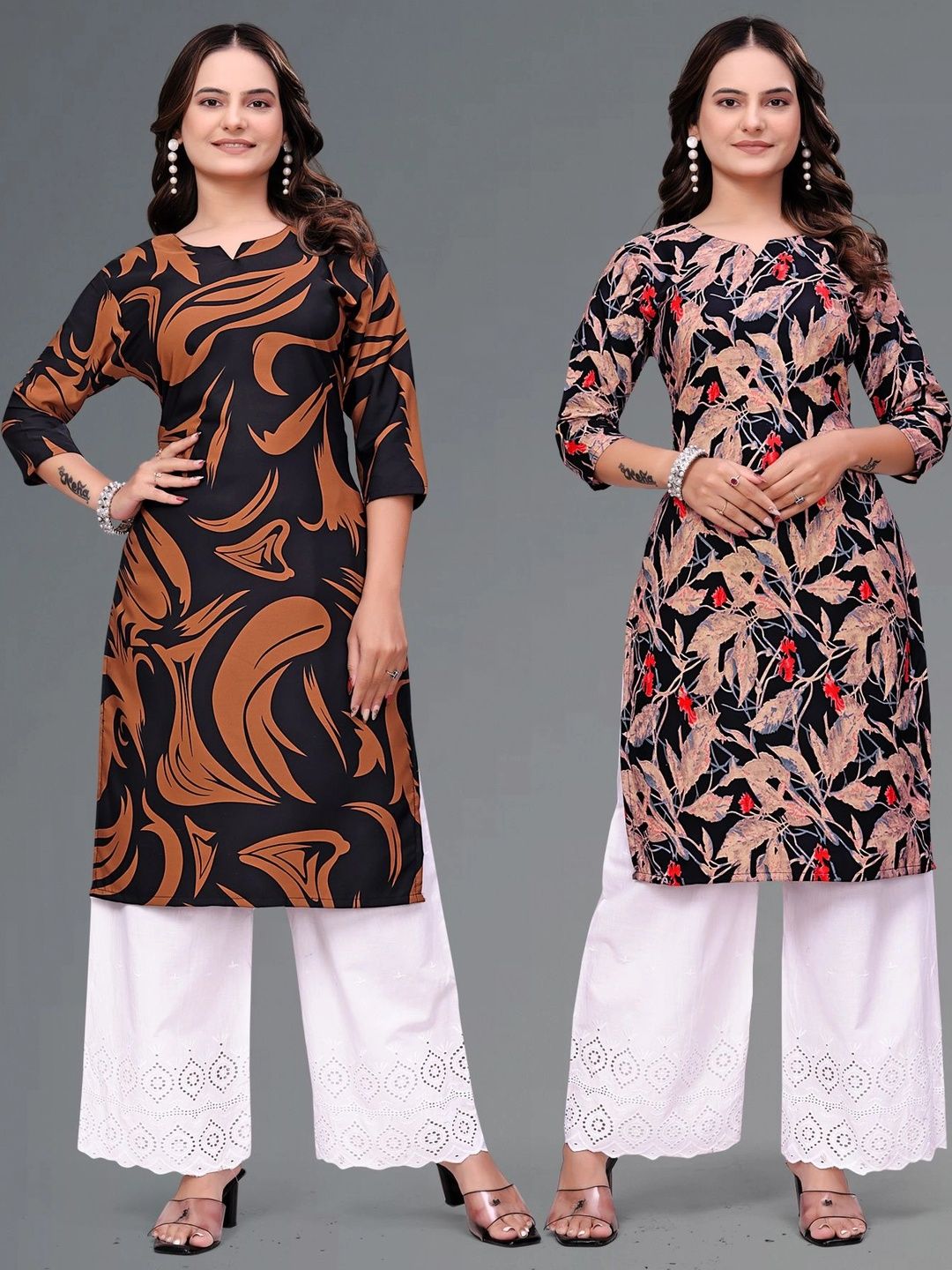 PRIYANSH CREATION Printed Pure Crepe Kurti-picture-18