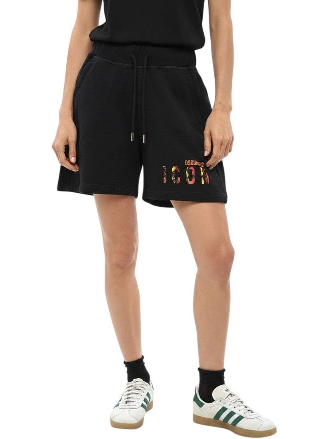 Dsquared2 Women Cotton Relaxed-Fit Graphic Shorts-image-43