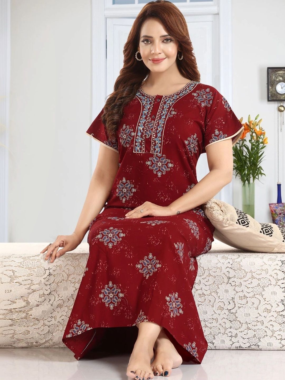 TRUNDZ Printed Maxi Nightdress-picture-37
