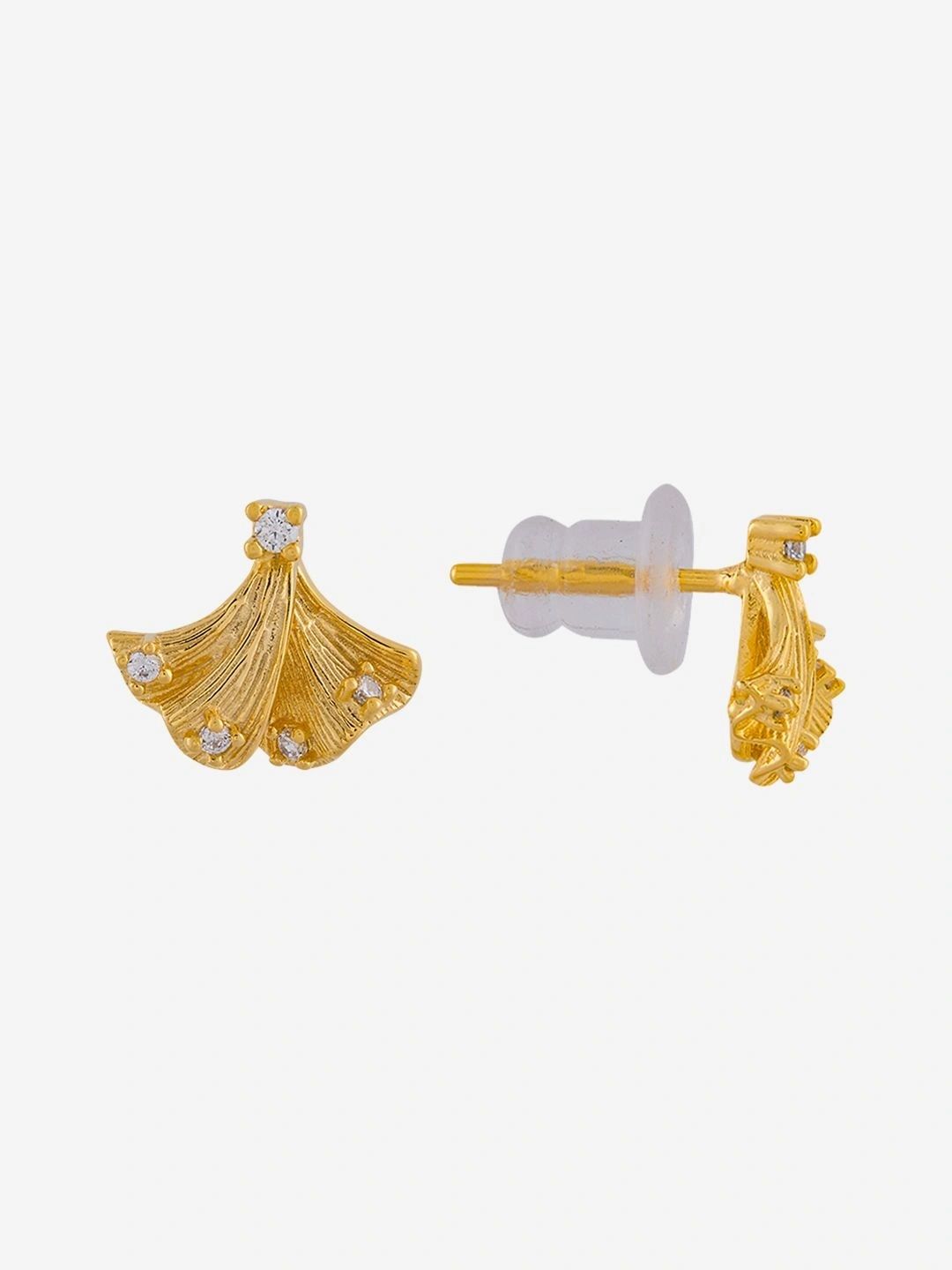 Kushal's Fashion Jewellery Leaf Shaped Studs Earrings-image-33