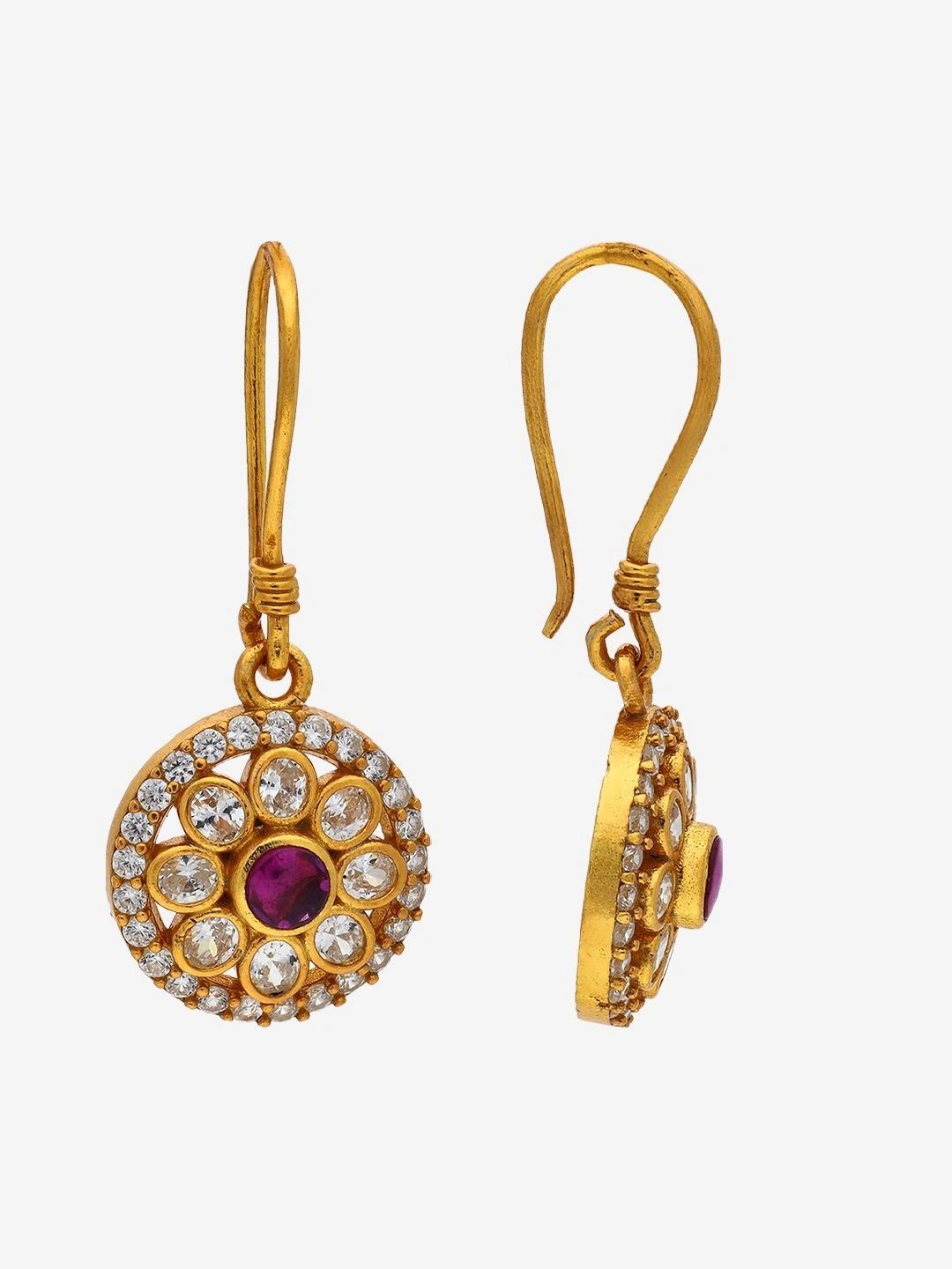 Kushal's Fashion Jewellery Circular Drop Earrings-picture-11