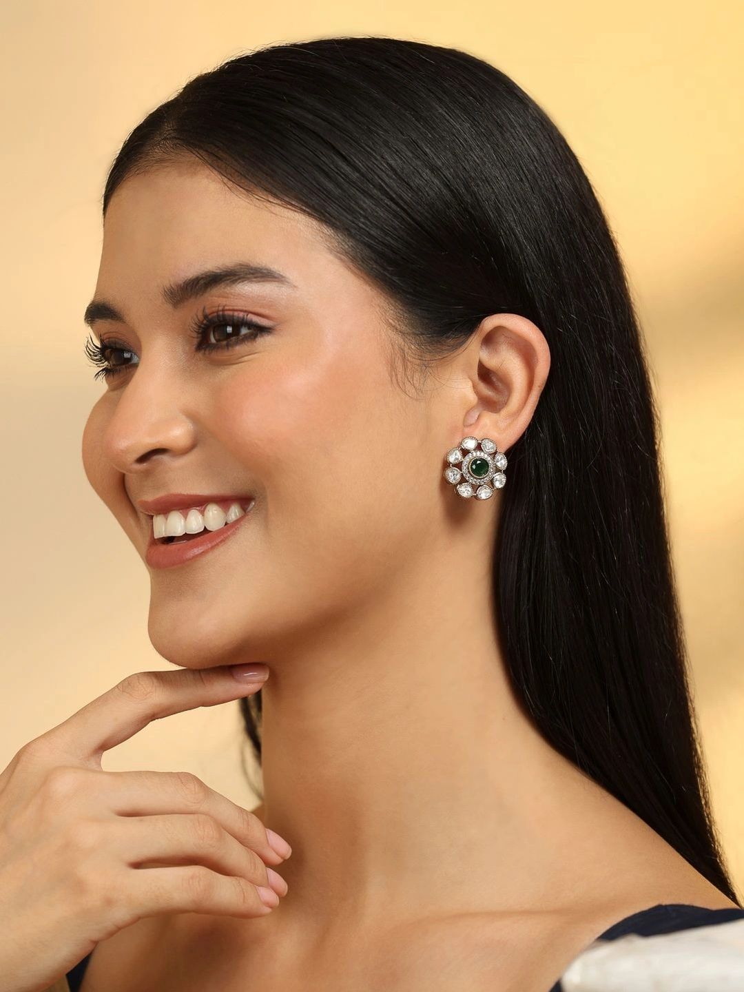 Biba Floral Studs Earrings-image-0