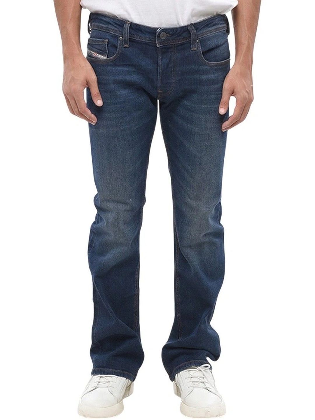 DIESEL Men Bootcut Mid-Rise Low Distress Jeans-picture-29