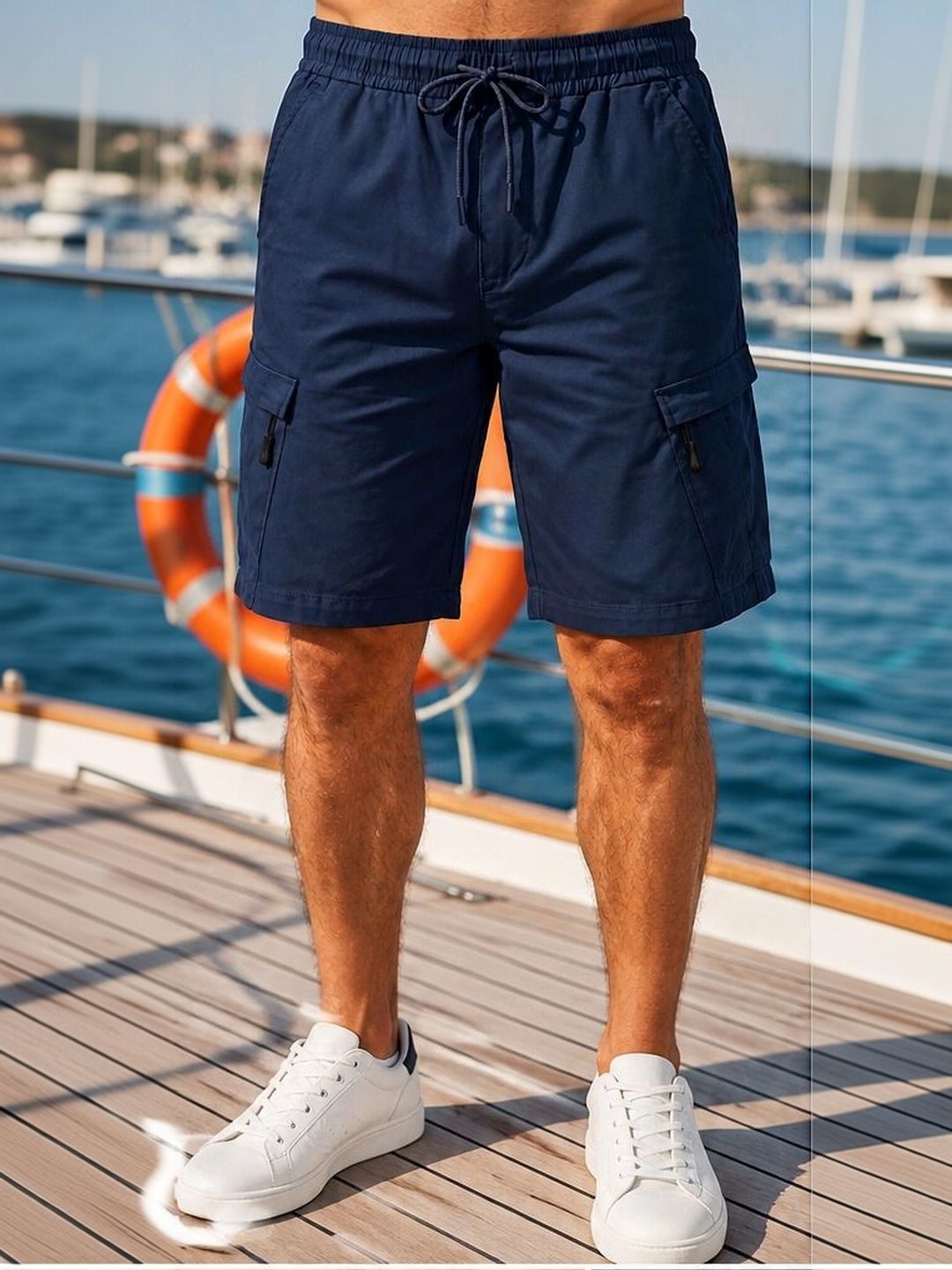 VEIRDO Men Loose Fit Cargo Shorts-picture-50