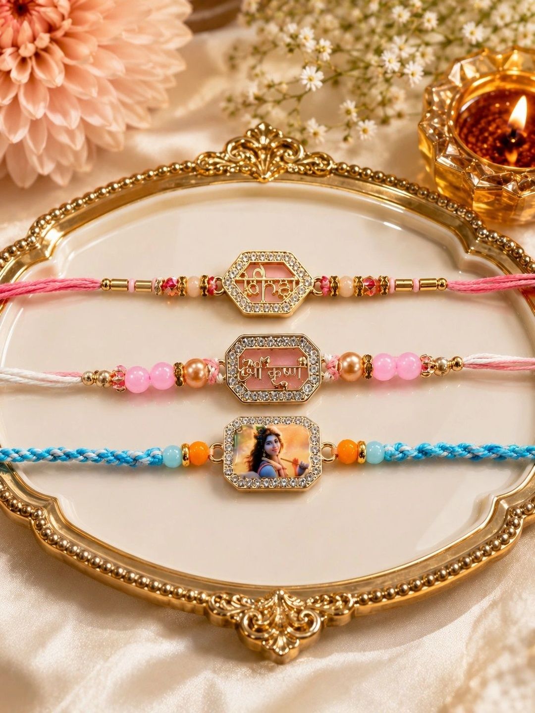 Anouk Set Of 3 Rakhi Gift Set-image-38