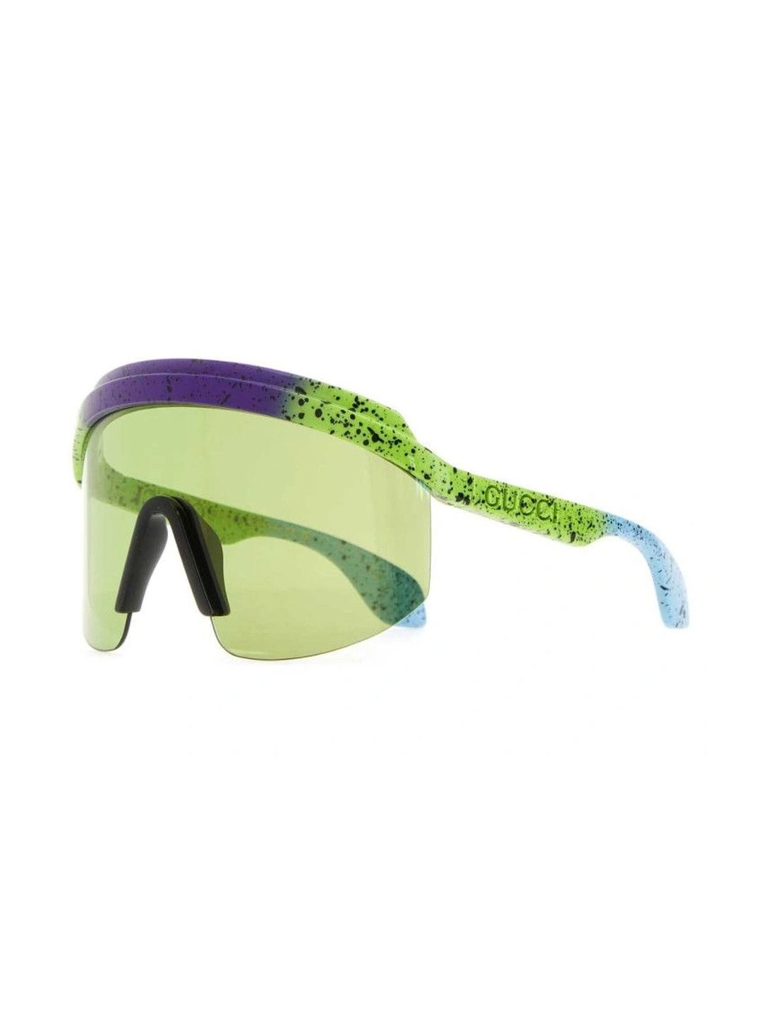 Gucci Women Green Lens & Purple Shield Sunglasses with-image-34
