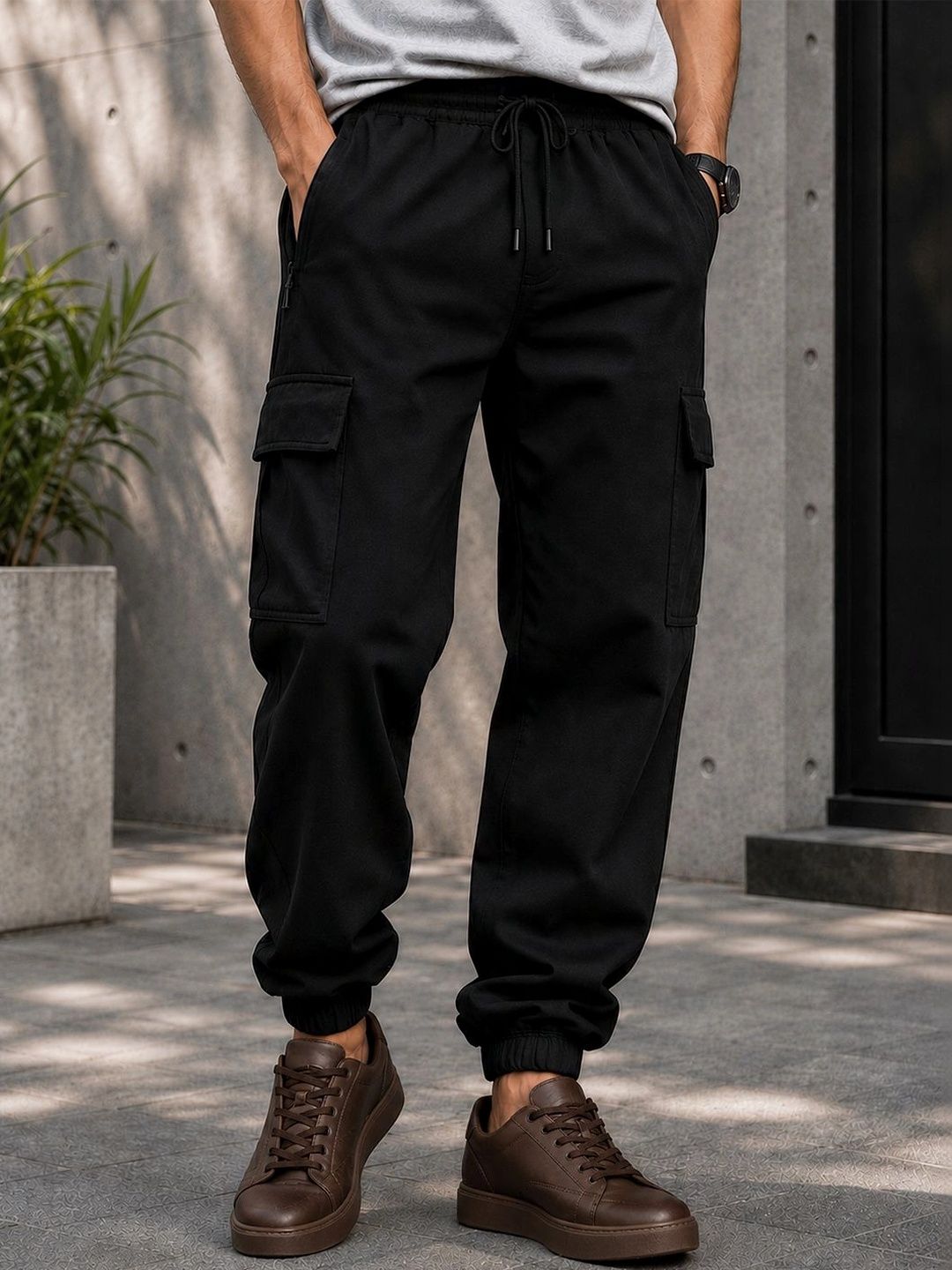 RETWE Men Relaxed Fit Joggers-picture-52