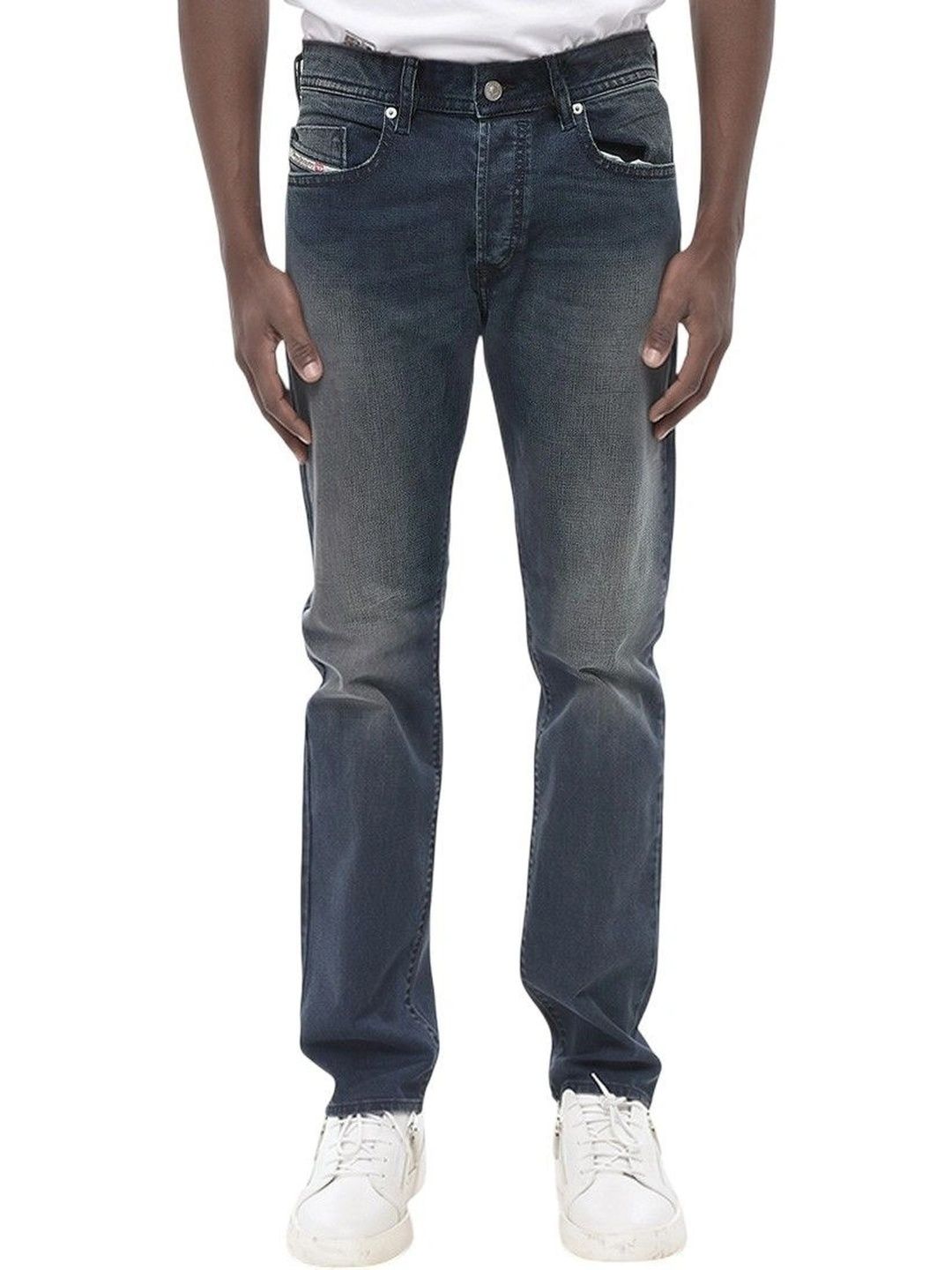 DIESEL Men Tapered Fit Low-Rise Low Distress Jeans-picture-20
