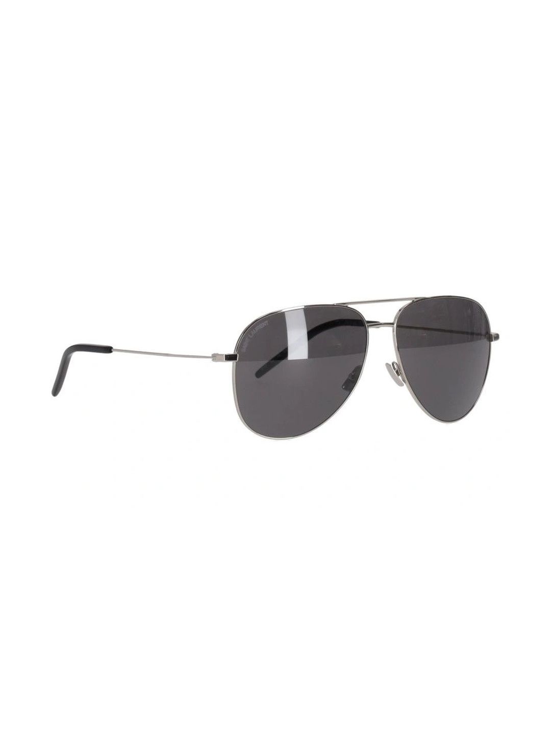 Saint Laurent Women Black Lens & Silver-Toned Aviator Sunglasses with-image-47