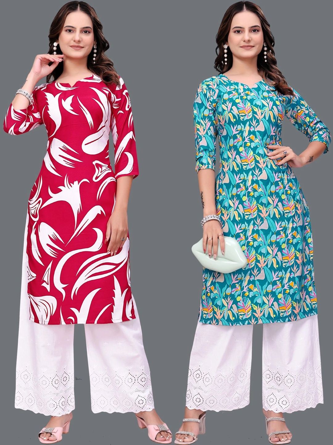 SHAIBO SAREE Botanical Printed Pure Crepe Kurti-picture-22