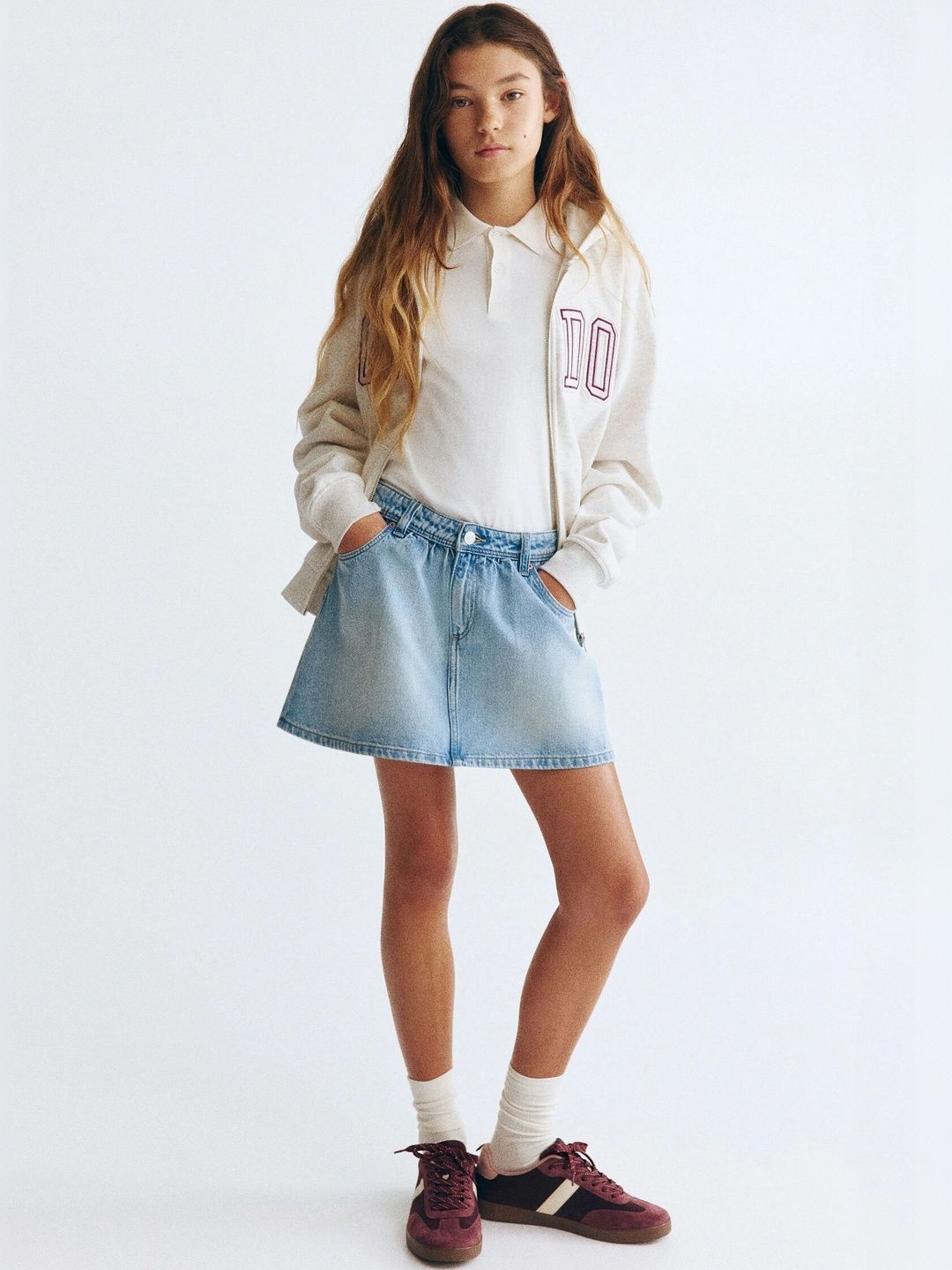 H&M Girls Cotton Denim Skirt-picture-54