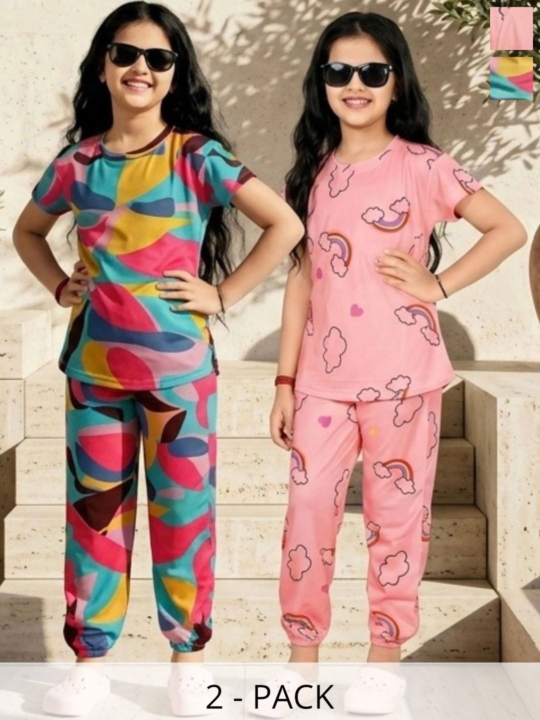 BAESD Girls Printed Short Sleeves Nightdress-picture-40