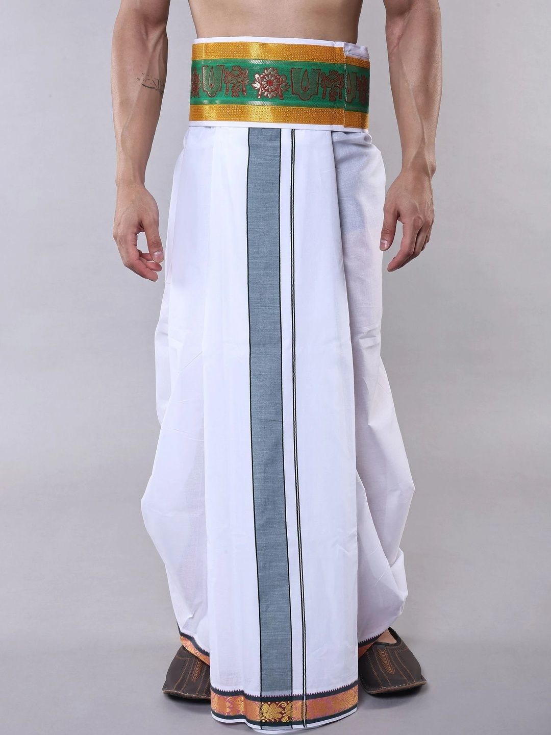 Exotic India Men Printed Formal Belt-image-49